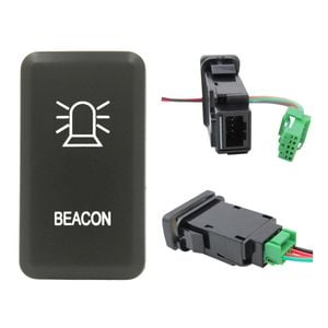 Switch Boss Green LED Push Switch fits Toyota Hilux (2005-2015) 120 Series (2003-2009) - Beacon