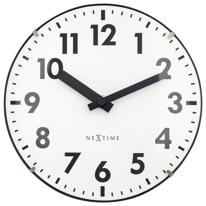 Nextime Duomo Analogue 20cm Mini Table Clock - White