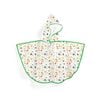 Djeco Small Undergrowth Rain Coat Cape 80x46cm Kids Plastic Hoodie Poncho 3y+
