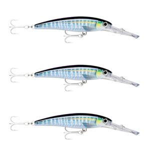 3x Rapala 18cm X Rap Magnum 40 Deep Diving Trolling Lures - HD Wahoo UV