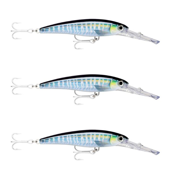 3x Rapala 18cm X Rap Magnum 40 Deep Diving Trolling Lures - HD Wahoo UV