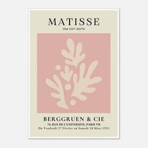 Galrie Henri Matisse Vintage Pink Exhibition Print from Berggruen & Cie, Poster Only, A2 42 x 60cm (16 x 24inch)
