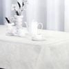 Bella House & Garden Leaves Off White Luxury Jacquard Tablecloth 145 x 225 cm