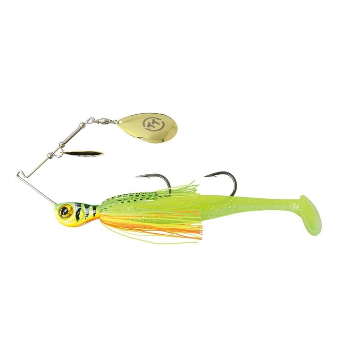 TT Lures 1oz Tornado+ Double Colorado Rigged Spinnerbait Lure - FIRETIGER