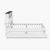 Artiss Single Platform Bed Frame with Drawer Charging Station Led Light White