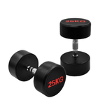 2 Pack of 25kg - Total 50kg Rubber Coated Dumbbell Hand Weight - Rubber Dumbbell