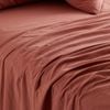 MyHouse Stonewash Flat Sheet 255X260cm 100% Cotton - Clay - Queen
