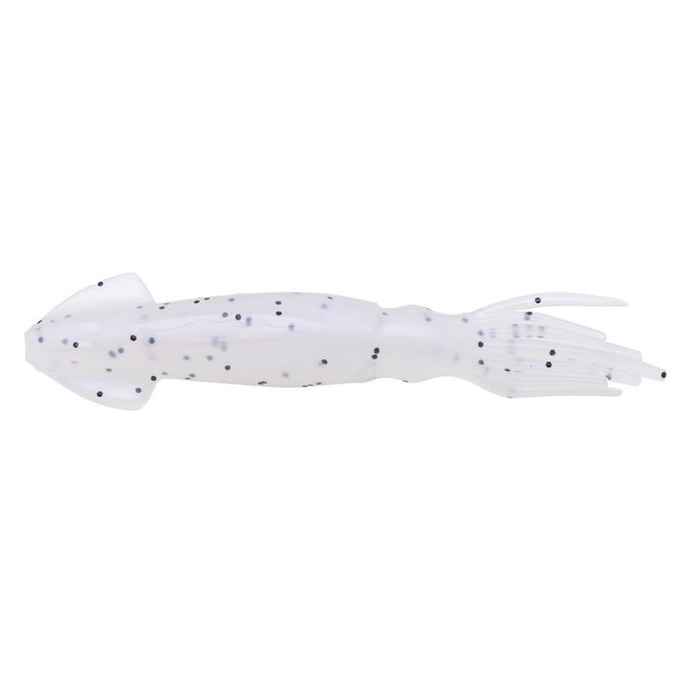 Berkley Gulp Squid 3" Soft Plastic Fishing Lure Trans White Black Fleck