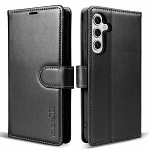 Tough On for Samsung Galaxy A34 5G Flip Wallet Leather Case Black