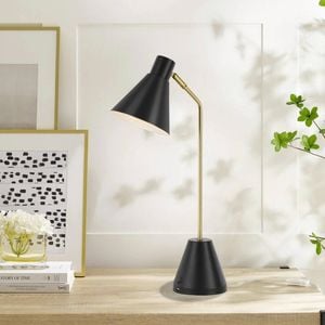 Telbix Black Ambia Table Lamp With Usb