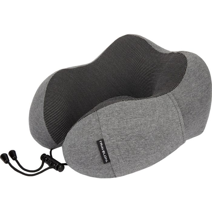 Travelon Contoured Memory Foam Travel Pillow in Charcoal