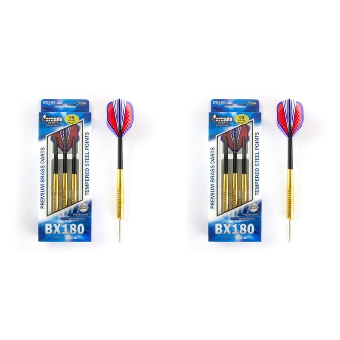 2x 12pc Formula Sports BX180 Premium 22g Brass Darts Steel Tip