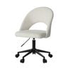 Oikiture High Back Hollow Armless Home Office Chair Boucle