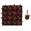 Catzon 16 Pcs Shiny Christmas Ball Ornaments 6CM with Bow for Holiday Wedding Decor-Coffee