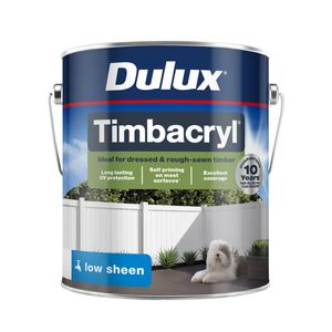 Dulux Timbacryl 4L Yellow Base Low Sheen Exterior Paint