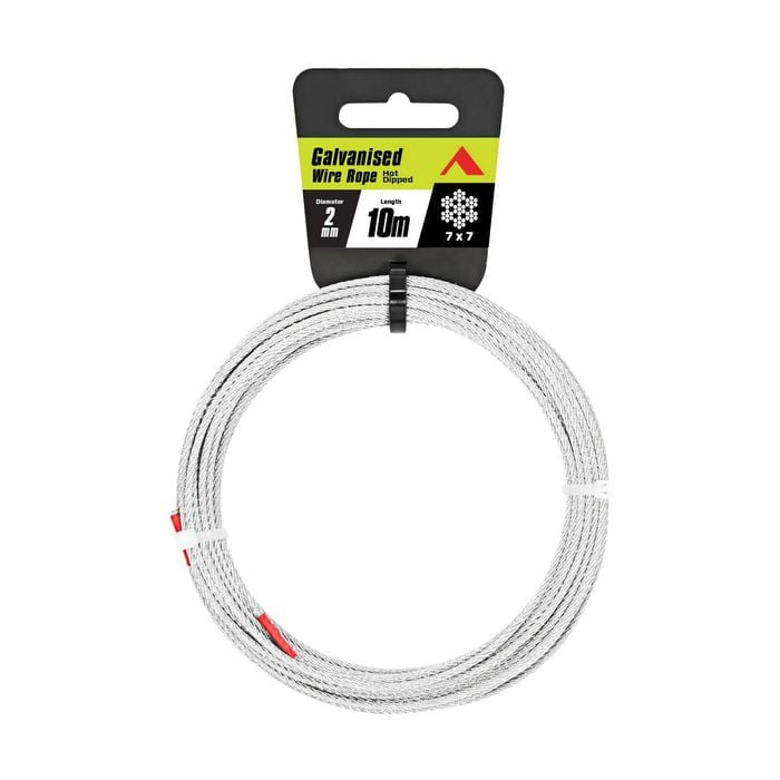 Pinnacle 2mm x 10m Galvanised Wire Rope