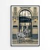 Luxury Fashion Store with Zebra   Print 100% Australian Made 60 x 90cm   (Poster)
