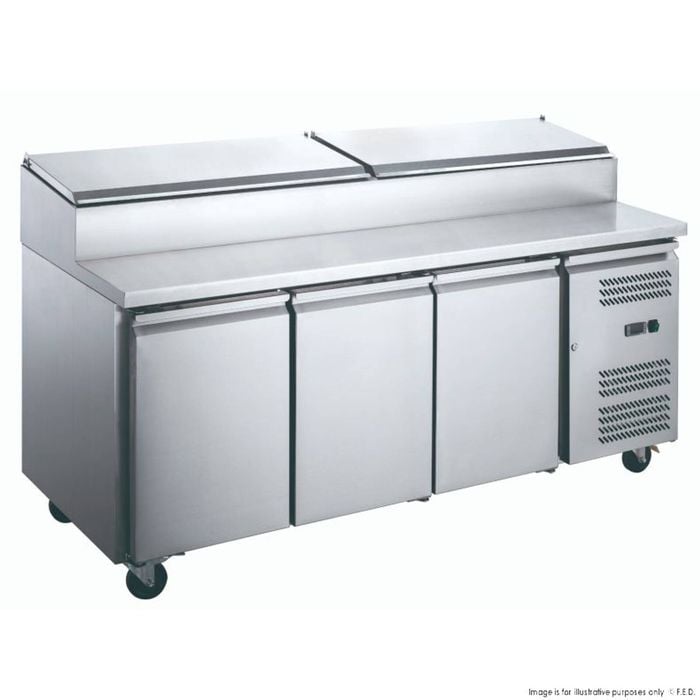 FED-X  Three Door Sandwich Prep Fridge 8 x 1/3 GN Pans – 1795mm