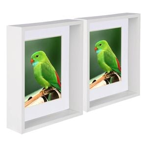 Nicola Spring 8" X 10" 3d Deep Box Photo Frames With White 5" X 7" Mount - Pack Of 5