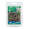 Zenith 10G x 35mm Gold Passivated Type 17 Wafer Head Timber Screws - 50 Pack