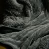 Dickies Reversible Electric Micro Fleece Throw Charcoal 120x160cm