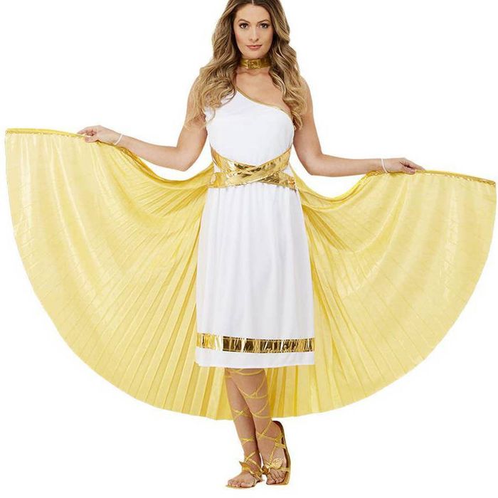 Pleated Gold Grecian Costume Cape