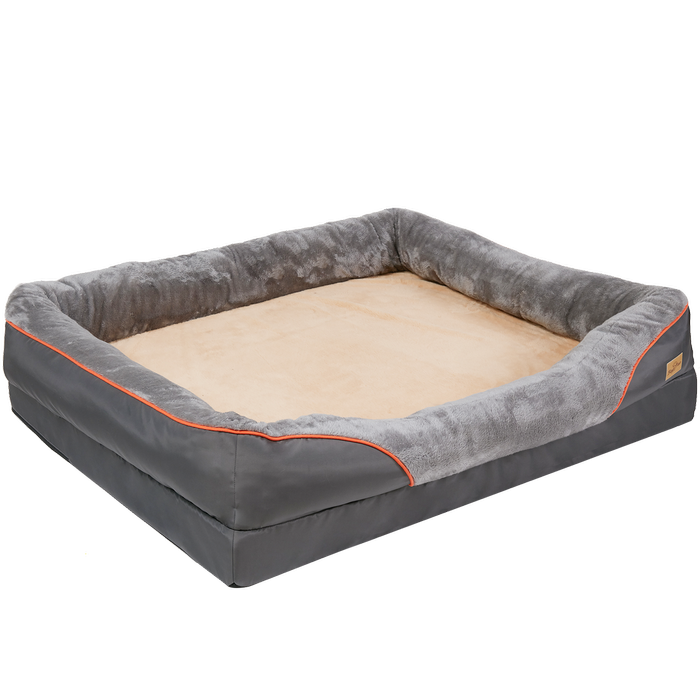 BingoPaw Orthopedic Dog Bed Cushion Cozy Bolster Supportive Dog Bed Pillow 2XL 120x90x30cm