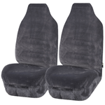 MyCar Faux Fur Seat Covers Universal Grey
