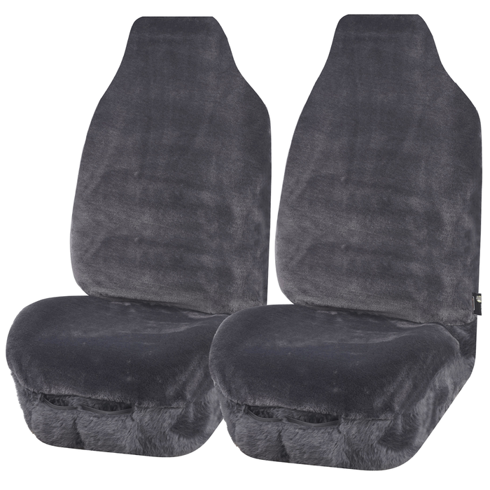 MyCar Faux Fur Seat Covers Universal Grey