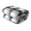 Riley Modern Pattern Faux Fur Throw Rug 127 x 152 cm Grey Gingham