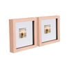 Nicola Spring 6" X 6" Light Wood 3d Box Photo Frames - 2" X 2" Mount - Pack Of 2