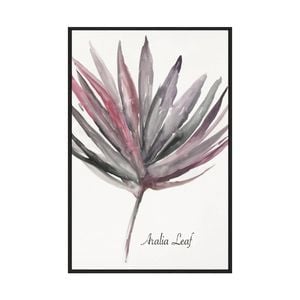 Artey | Aralia Leaf - Framed Canvas - Black Frame - 80 x 120 cm