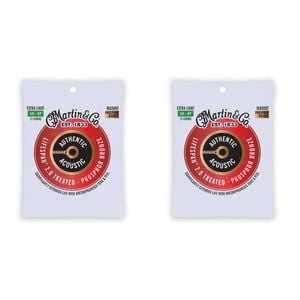 2PK Martin Guitar MA500T Authentic Treated 12 Strings 92/8 Phosphor Extra Light