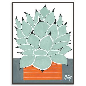 Artist Lane "MexiCan" by Kelly - 76x102cm Black Framed Canvas