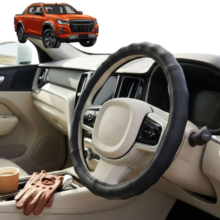 Australian Goose Steering Wheel Cover for Isuzu D-Max Crew Cab 2020 - Current (RG) Circle Black