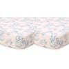 2x Little Haven Baby/Infant Cotton Fitted Cot Sheet/Cover Botanical Leaf 135cm