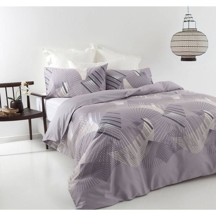 Shuteye Oriental Fan Grey Quilt Cover Set - Double