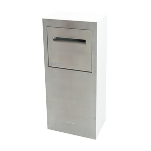 Sandleford 92cm White Matte With Stainless Steel Esperance Parcel Letterbox