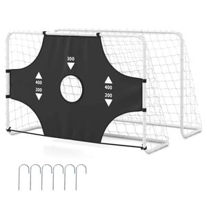 Costway 183x122cm Football Net Set Soccer Goal Target Cloth Backyard