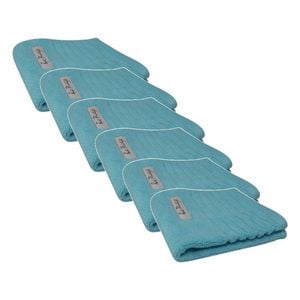 6x Bas Phillips Hayman Zero Twist Face Washer Towel 600gsm Cotton 33cm Ocean