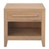 Centrum Furniture Dion 1-Drawer Solid White Cedar Bedside Table - Natural