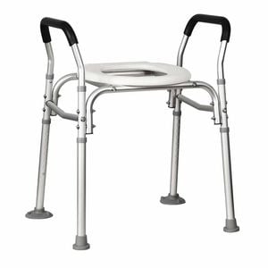 Adjustable Over Toilet Support Frame With Safety Rail, 110kg Capacity, For Elderly And Disabled