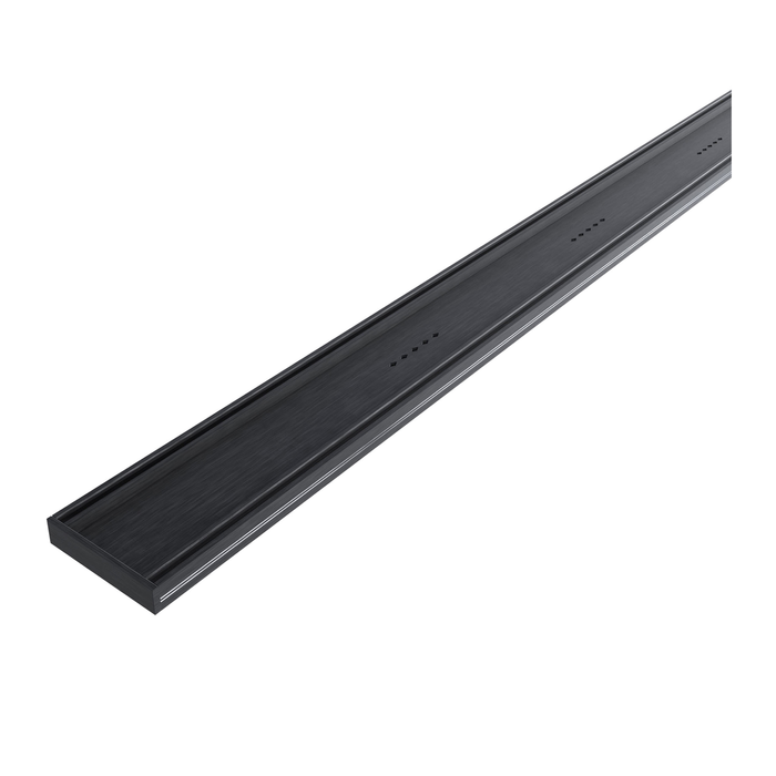 DTA Hayman Tile In Drain 2m x 21mm x 100mm Brushed Black