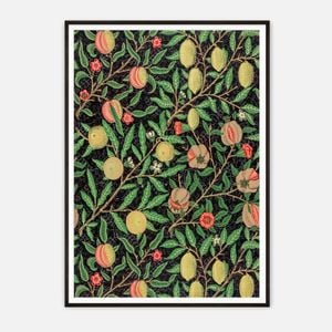 Galrie William Morris Fruit Garden Classic Floral Art Print for Home Decor, Black Frame, A0 84 x 119cm (33 x 47inch)