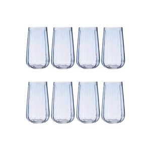 2x 4pc Ladelle Capri Sky Highball Tumbler 550ml Tall Drinking Glass Blue