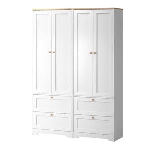 Oikiture 2x Buffet Sideboard Cabinet 2 Doors White