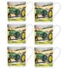 6PK Ashdene Tractors Then/Now John Deere Fine Bone China Mug