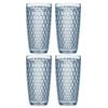4PK Ladelle Tate Geometric 450ml Highball Acrylic Tumbler Drinking Cup - Sky