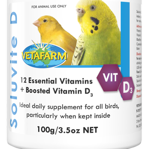 Vetafarm Soluvite D Vitamin Daily Supplement for All Birds 100g