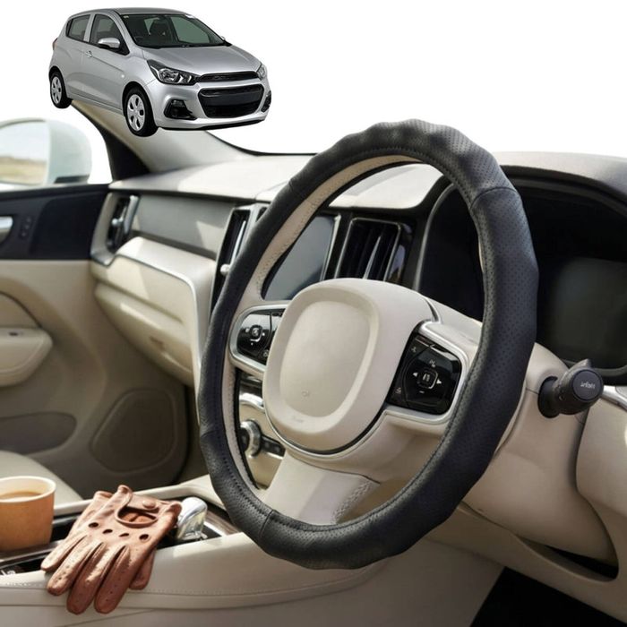 Australian Goose Steering Wheel Cover for Holden Spark 2015 - Current (MP) Circle Black